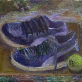 アクリル静物画・靴とテニスボール（小６）
