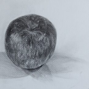 リンゴのデッサン（中１・2時間）