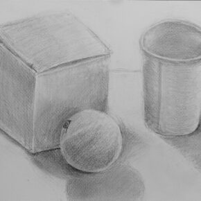 静物基礎デッサン完成（小５）