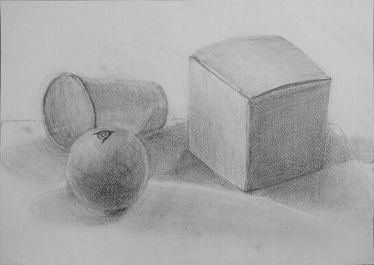 静物基礎デッサン完成（小５）