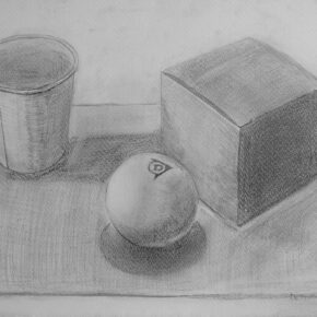 静物基礎デッサン完成（小６）