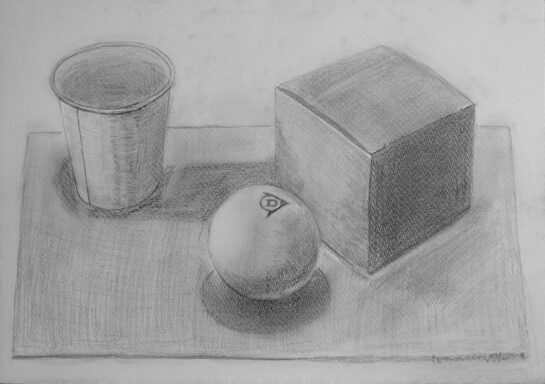 静物基礎デッサン完成（小６）