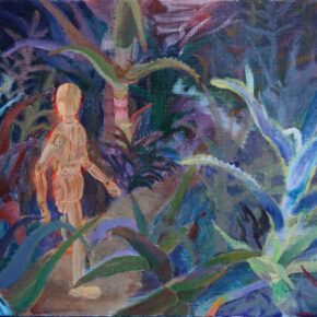 想定アクリル画（アロエを使って）生徒作品（中2）｜千葉市稲毛区の絵画教室・穴川キッズアトリエ・ベアヒェン