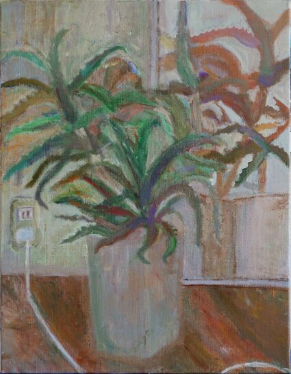 想定アクリル画(アロエを使って)生徒作品(小6)|千葉市稲毛区の絵画教室・穴川キッズアトリエ・ベアヒェン