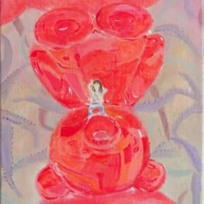 想定アクリル画（アロエを使って）生徒作品（中3）｜千葉市稲毛区の絵画教室・穴川キッズアトリエ・ベアヒェン