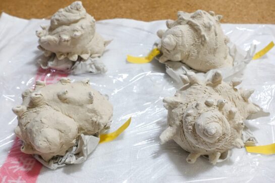 サザエの模刻（着色前）｜千葉市稲毛区の絵画教室　穴川キッズアトリエ・ベアヒェン