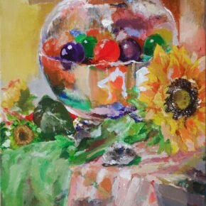アクリル静物画（中学２年生）