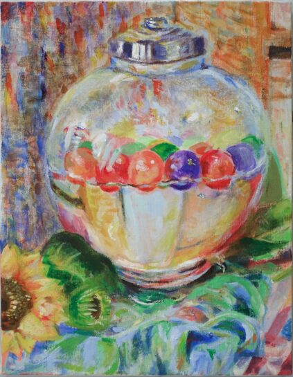アクリル静物画（中学２年生）